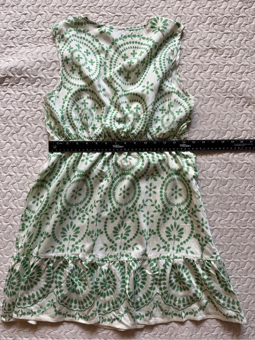 CUPSHE NWT Green and White Floral Sleeveless Dress